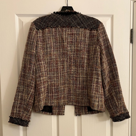 COLDWATER CREEK Multi Colored Tweed Snap Blazer Jacket - Picture 6 of 11